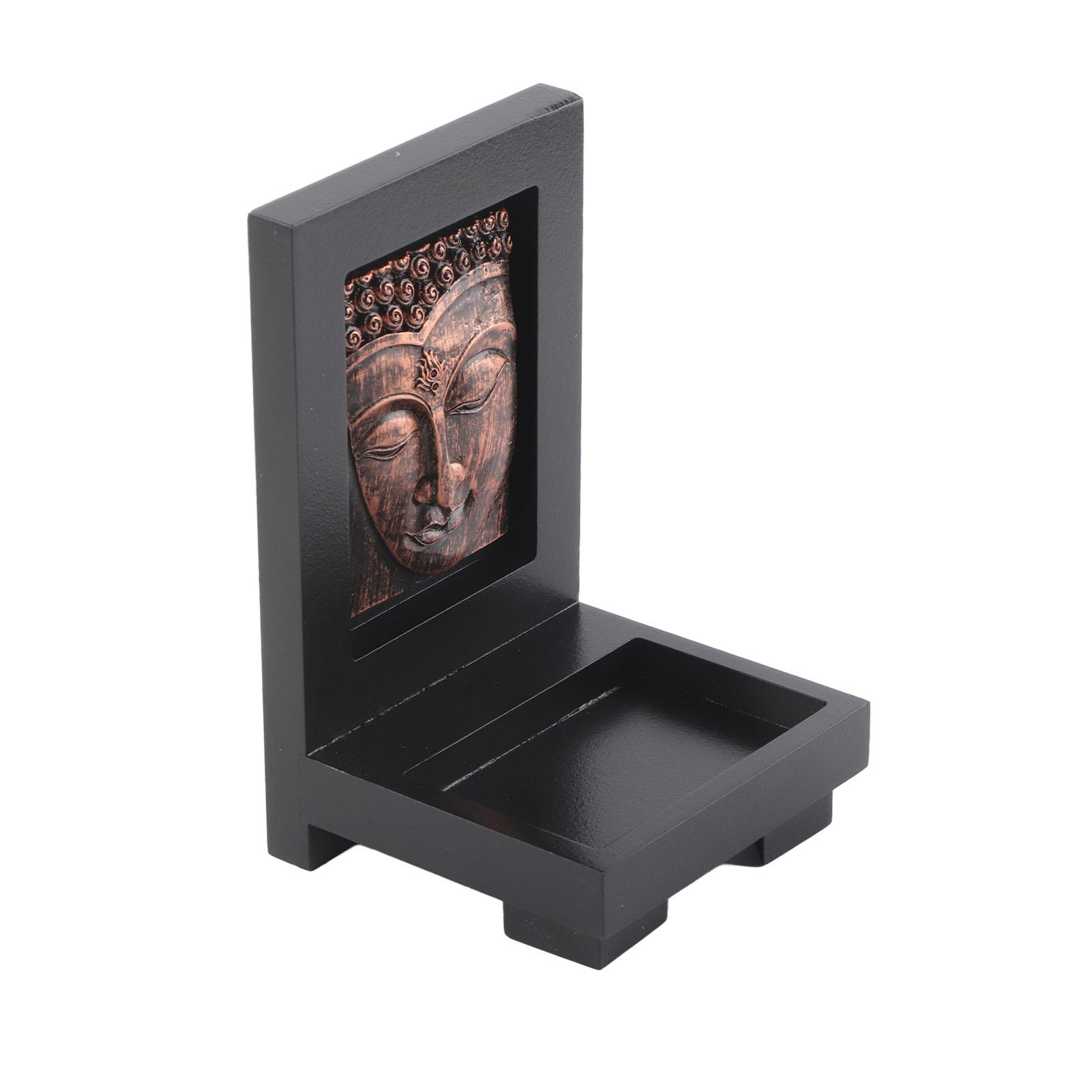 

Buddha Incense Holder Exquisite Beautiful Zen Stone Candle Holder for Hotels Beauty Salon Decorate One Size бронзовый