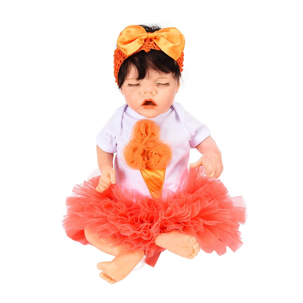 Păpuși Reborn Adorabile de 18 inch, Vinil Moale, Membre Mobile, Păpușă Bebeluș Lavabilă, Jucării cu Haine Frumoase