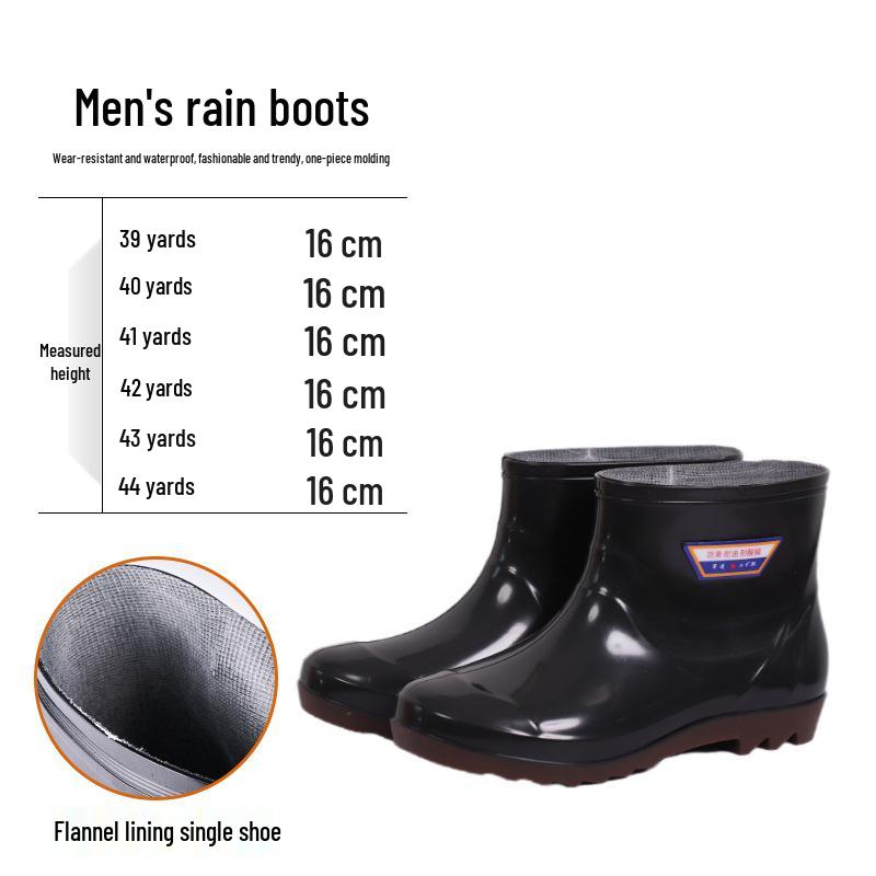 Men's High-Top Waterproof Mesh Boots for Fall and Winter – Lightweight, Warm, Wear-Resistant Rubber Work Shoes