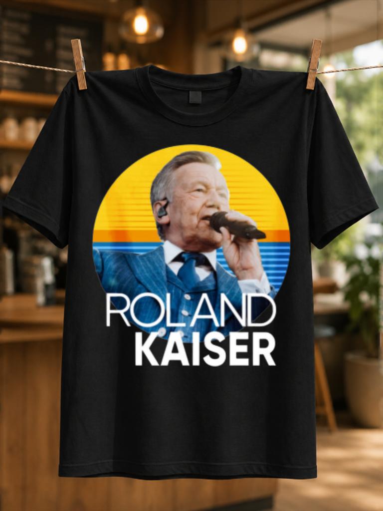 Male Vocalist Singing Into Microphone Against Yellow And Blue Retro Sunset Circle With Bold Name Unisex All Tshirt