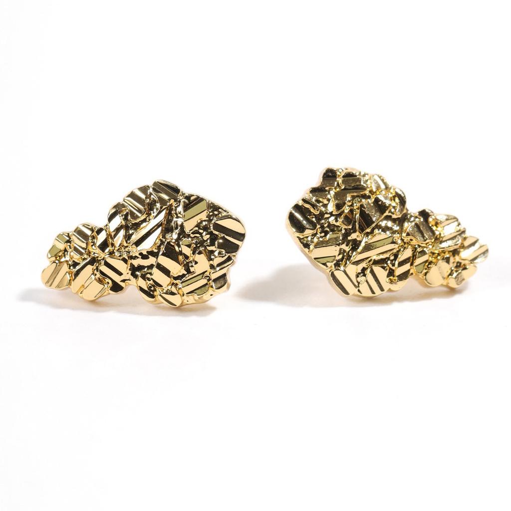 Dropshipping Hochwertige Nugget Ohrstecker mit Steckerverschluss Geschenk für Männer Frauen Unisex Goldschmuck Geschenk Zarte Alltags-Ohrstecker