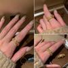 18k Gold Plated Zircon Ring: Exquisite Luxury Openwork Design, High-End Hand Jewelry.