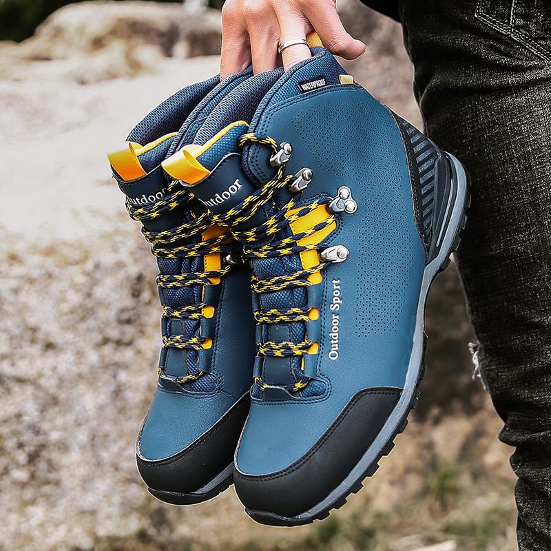 Ankle Shoes Hiking Shoes Men's Waterproof Hunting Boots Tactical Desert Combat Trekking Boots Male Women Warm Leather Sneakers