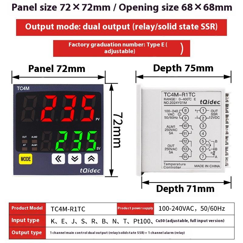 Digital PID Temperature Controller Multi-Input Smart Thermostat with LED Display Thermoregulator