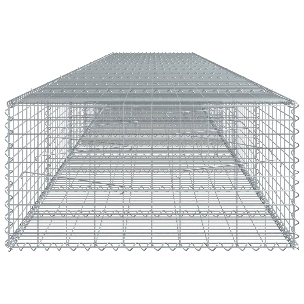 Gabion with Lid 700 X 100 X 50 Cm Galvanized Iron