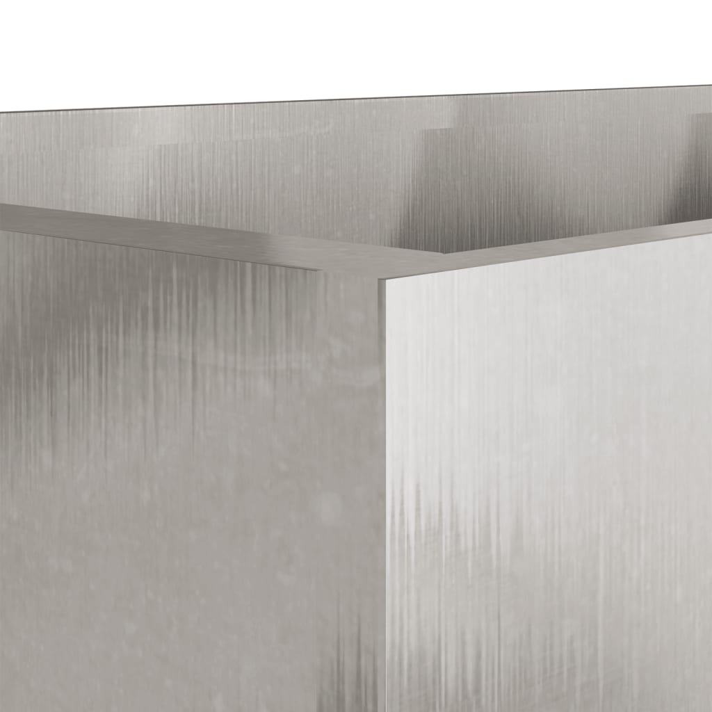 Plant Pot Silver 62x30x29 cm Stainless Steel