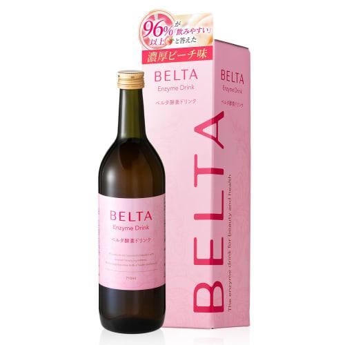 

Enzyme Drink with Collagen, Placenta, Pomegranate, Hyaluronic Acid, and Fermented Plant Extracts, Enzamin, Made in Japan by BELTA, Refreshing Peach Fl