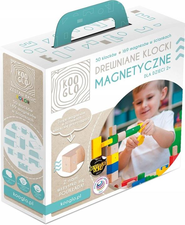 Polish Magnetic Wooden Blocks kooglo 50 pcs