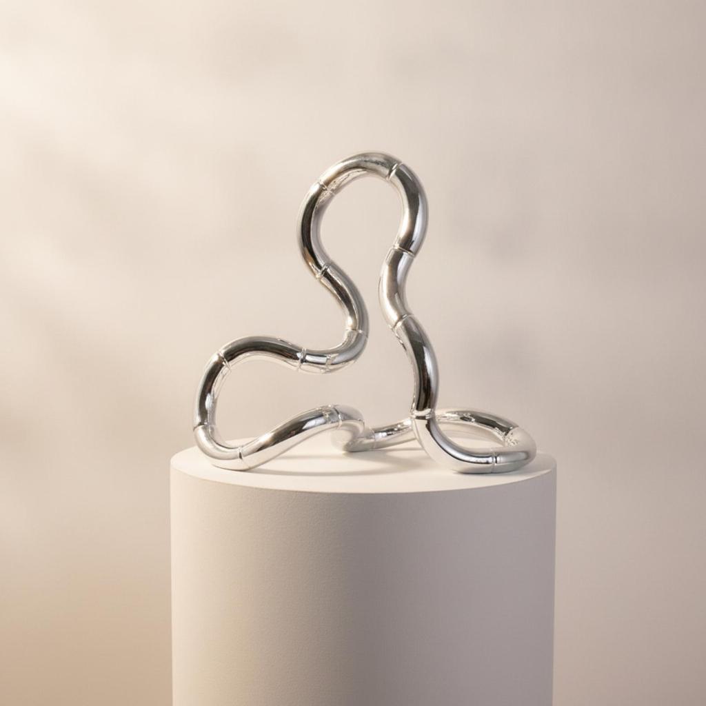Geometric Resin Sculpture Modern Decorative Ornament Versatile for Console Table