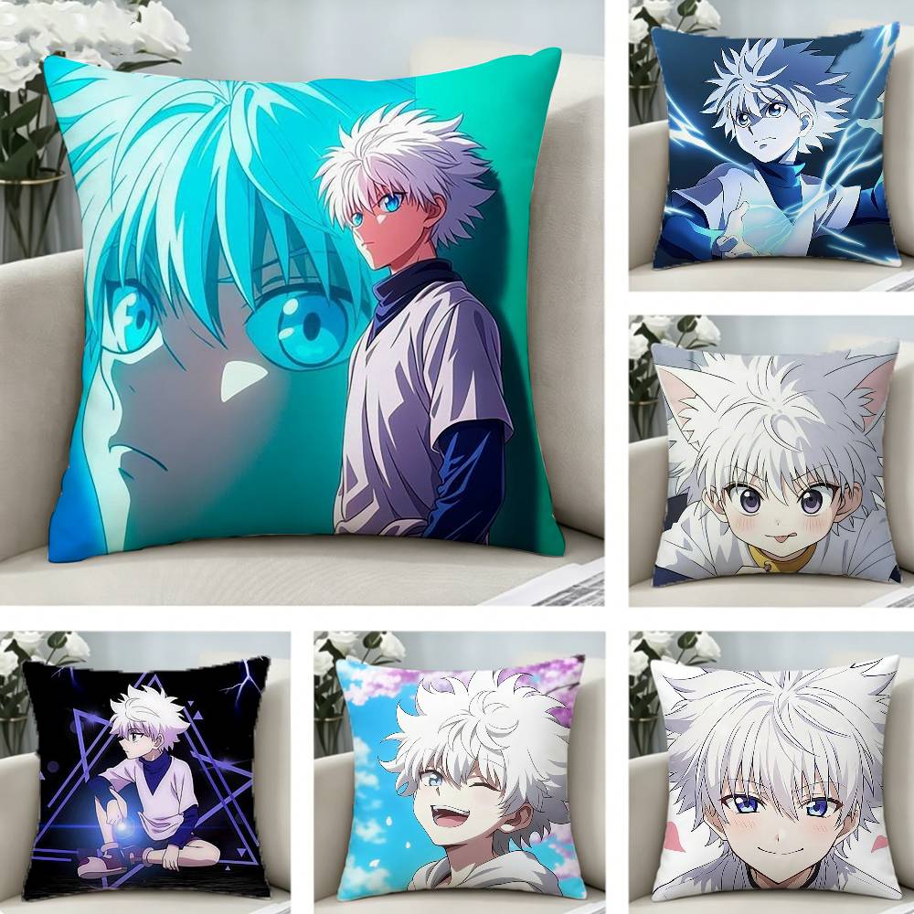 COOL K-Killua Zoldyck H-Hunter X Hunter Pillow Case Pattern Printed Pillowcase For Living Room Sofa Cushion Cover
