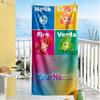Fixies Customized Name Beach Towel Quick-Dry Soft Microfiber Suitable for Swimming Gym Camping Yoga Vacation