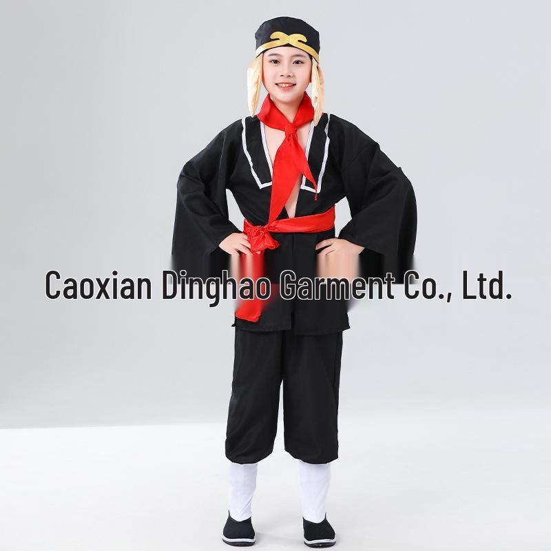 In Stock: Children's Zhu Bajie Performance Costume with Rake Nose Weapon
