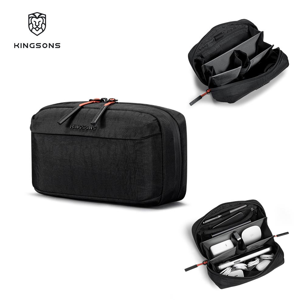 Kingsons Men Women Electronics Tech Pouch Digital Accessories For Passport Travel Business 420D Nylon Waterproof Minimalist