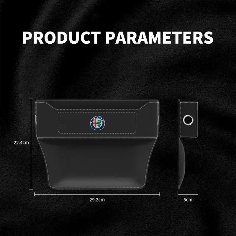 Car Seat Gap Storage Box Auto Central Side Organizer Pocket Accessories for Alfa Romeo 4C 159 Spider Giulia Giulietta 156 147