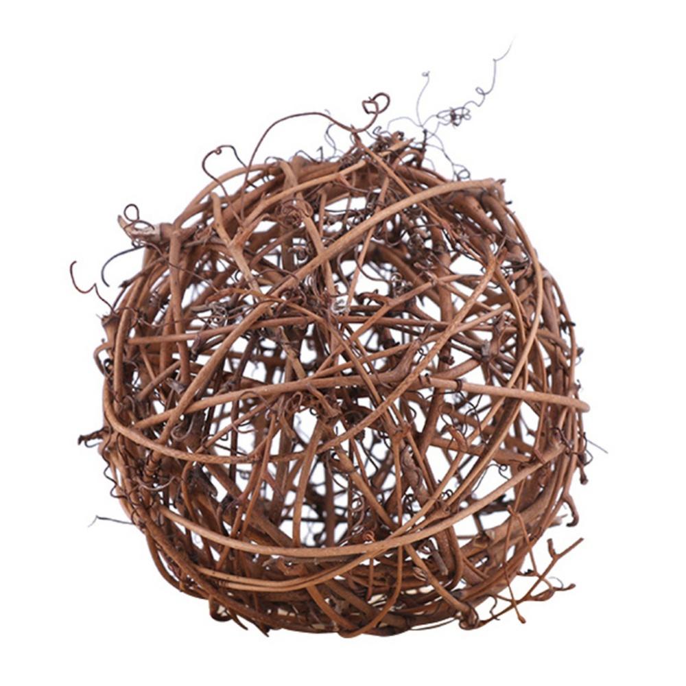 Wicker Takraw Ball Christmas Decorations Weaving Rattan Balls Crafts Xmas Layout Decorative For Bowls Decor 8/10/12/20cm