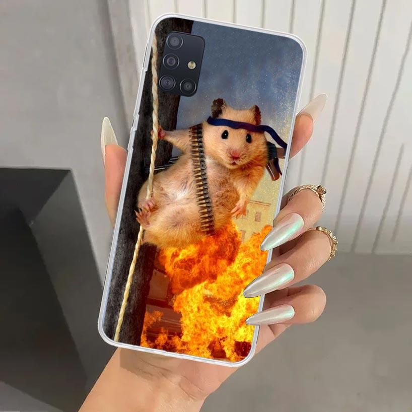 Cute Lovely Pet Hamster Phone Case for Samsung Galaxy A52 A32 A22 A12 A02S A50S A30S A10S Note 20 Ultra 10 Plus S10 A31 A20 A71