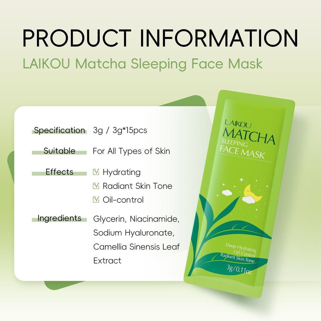 LAIKOU Cherry Blossom, Centurion, Snail Seaweed Collagen Night Facial Mask