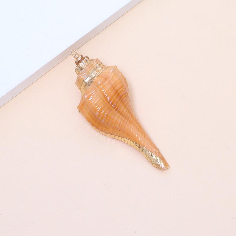 Electroplated Natural Shell Conch Scallop Pendant for DIY Necklace & Bracelet Jewelry