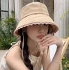 Spring & Summer Korean Style Lace Trim Women's Sun Protection Bucket Hat