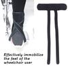 Wheelchair Foot Straps Flexible Adjustable Polyester Fabric 35x70cm Black Wheelchair Safety Foot Harness Belt