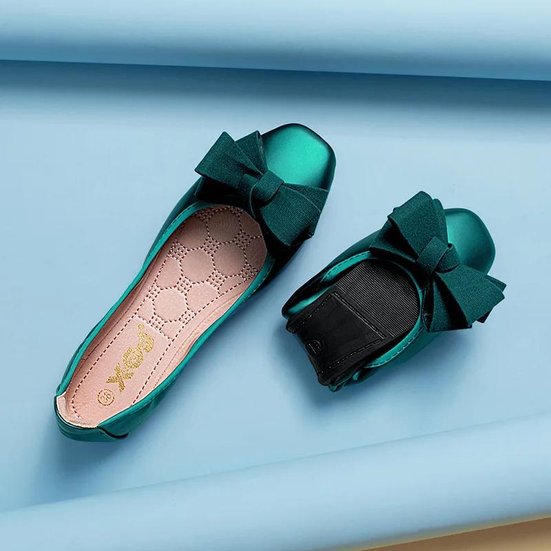 Fashion Bow Soft Women's Shoes Fashion New Versatile Flat Shoes Women Ballet Dance Shoes Spring/Autumn Round Toe Flats Woman Shoe