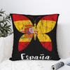 Espana Butterfly Spanish Flag Espanol Spain Spanish Roots Pillow Cover  Soft Cushion Cover Pillow Case For Living Room Sofa