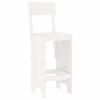VidaXL Set of 2 Bar Stools, Pub Chair, Bistro Seat, Outdoor Terrace Balcony Patio Garden Furniture, White 825360
