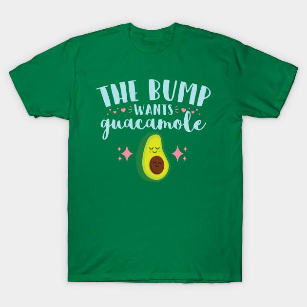 Buy Unisex Fashion TShirt the bump wants guacamole pregnancy Print Plus