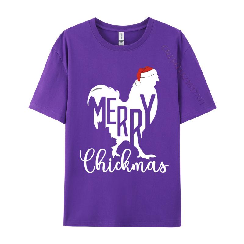 Frohe Chickmas Vintage T-Shirt Weiße Baumwolle Oberteile Hemd Gruppe Neuestes Preppy Stil T-Shirt Marke T-Shirt
