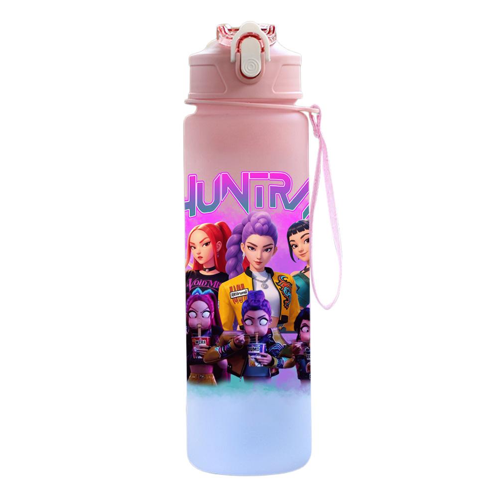 750ml Wasserflasche K-Pop Demon Hunters Bedruckt Große Kapazität Trinkbecher Tragbar Outdoor Sport Wasserbecher Kinder Kinder Geschenk