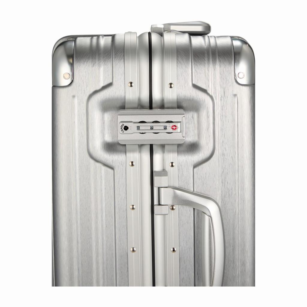 [Sifre] TRIDENT TRI1030 Hard Suitcase, Aluminum-Look, 33L, 3.8kg, Silver, Made In Japan with a 5-Year Warranty.