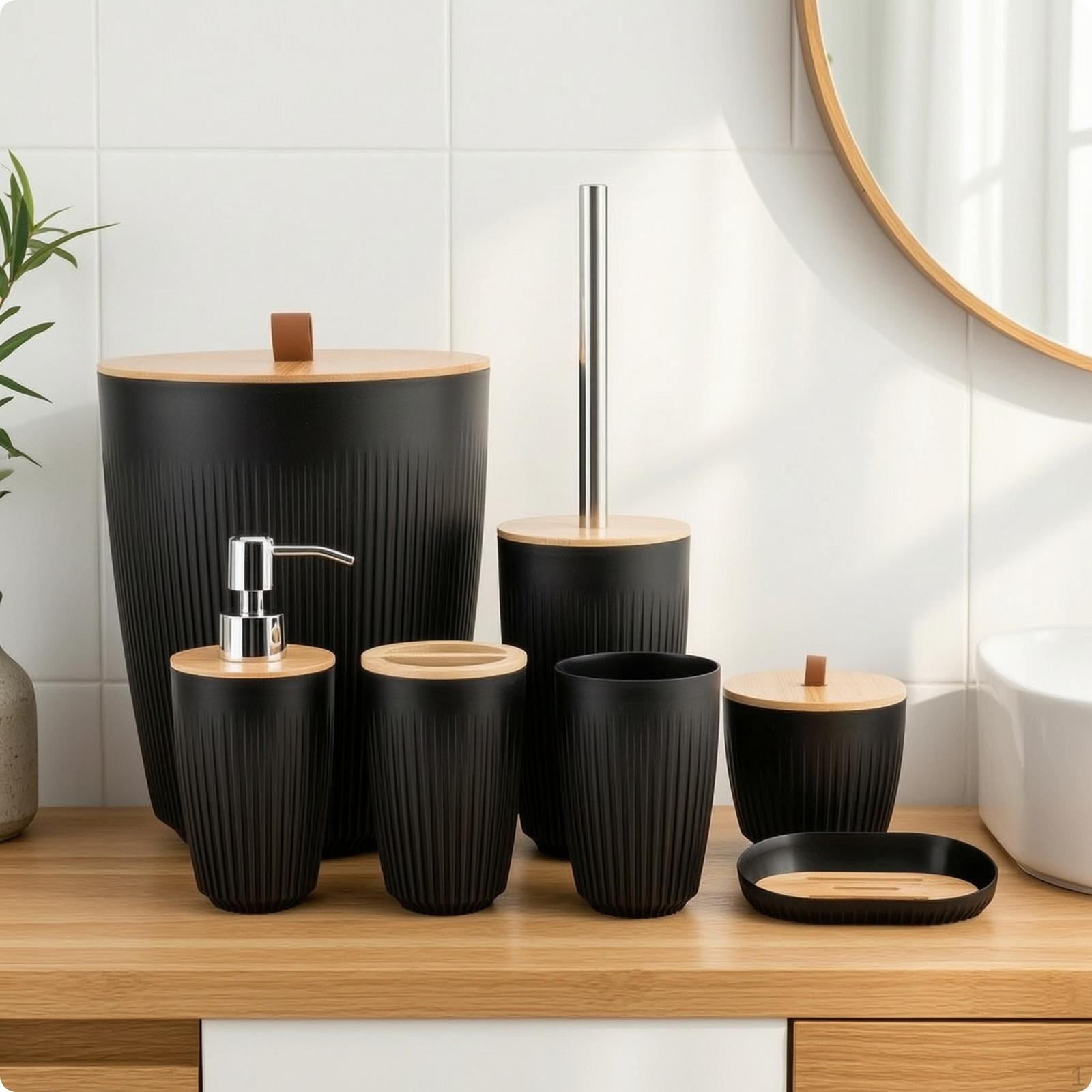 7 gabalu tualetes piederumu komplekts ar
