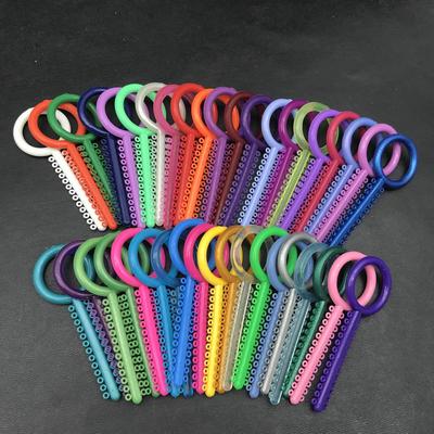 40 pinner/1 pose Tann Elastomer Ligature bånd Kjeveortopedisk elastisk gummibånd Tennring Oralpleie Ortodontisk brakett