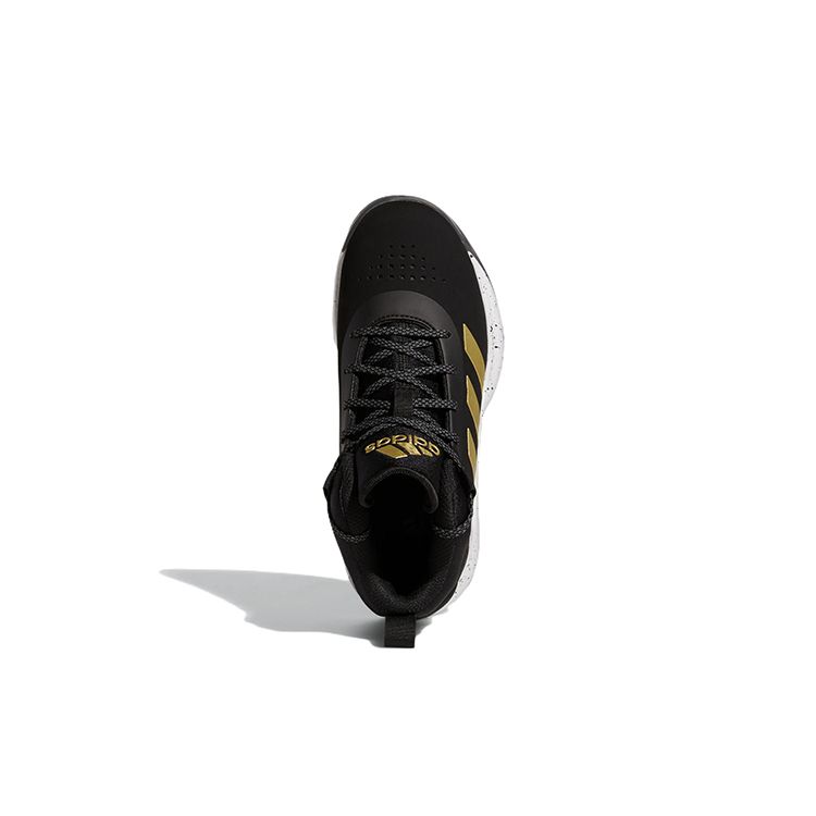 Adidas Cross Em Up 5 Wide J Black Gold Metallic Kids Sneakers Core-Black Cloud-White GX4790