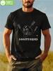 Schütze Sternzeichen Grafik T-Shirt - 100% Baumwolle Atmungsaktiv Entspannte Passform T-Shirt mit Totenkopf & Pfeilen Print