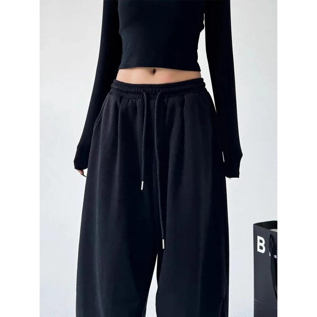 VIONA Y2K Harajuku Wide Leg Sweatpants Women Streetwear Baggy Oversize Gray Sports Pants High Waist Drawstring Casual Joggers Trousers