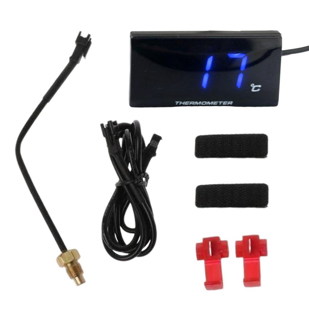 KOSO Motorrad Thermometer Wassertemperatur Mini Meter Klarer LCD Digitalbildschirm Universalsensor Temperaturanzeigen Roller Racing