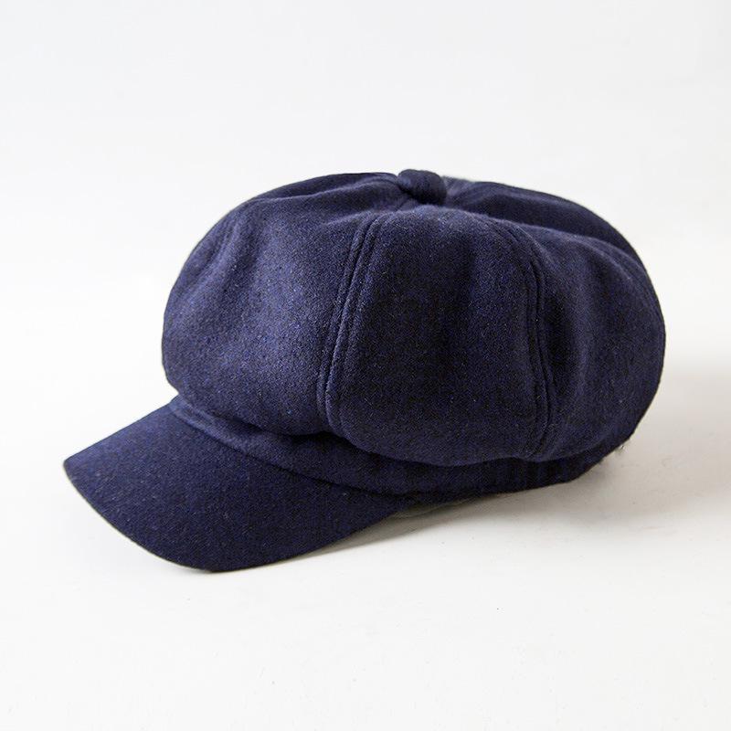 Korean Style Women's Autumn Octagonal Duck Tongue Beret - British Newsboy Casual Hat