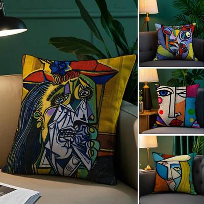 Abstract Pablo Picasso Pillow Case Plush Fabric Soft Pillowcase Double Sided Print Sofa Cushion Cover Throw