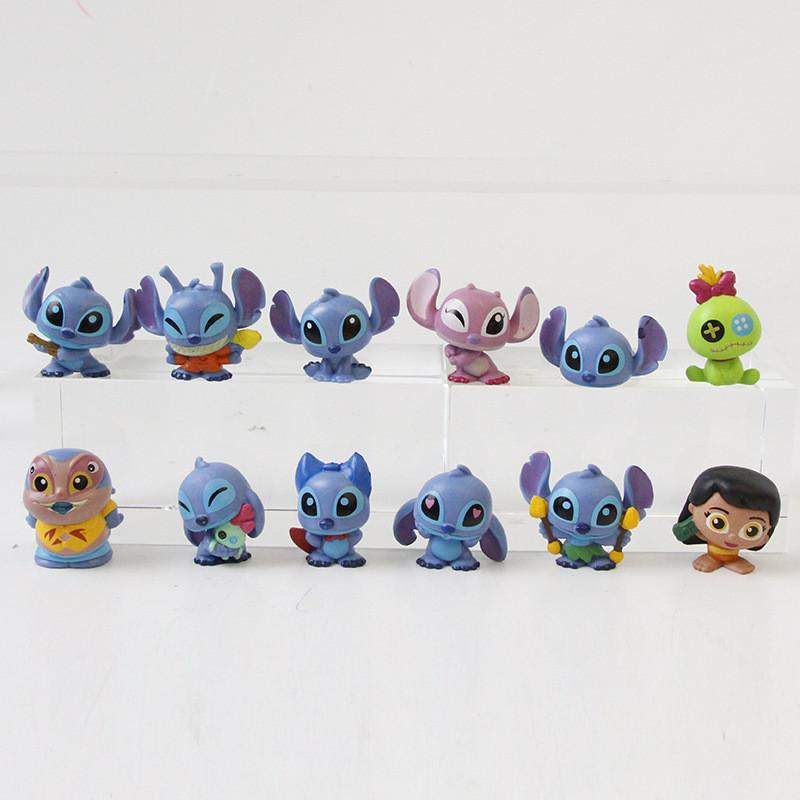 Stitch Pvc Collectible Figurines Set With Cute Largeeyed Dolls For Kids And Collectors
