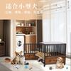 Wooden Dog Cage Two-Door Kennel End Table for Small/Medium Dogs Solid Pattern Indoor Dog House
