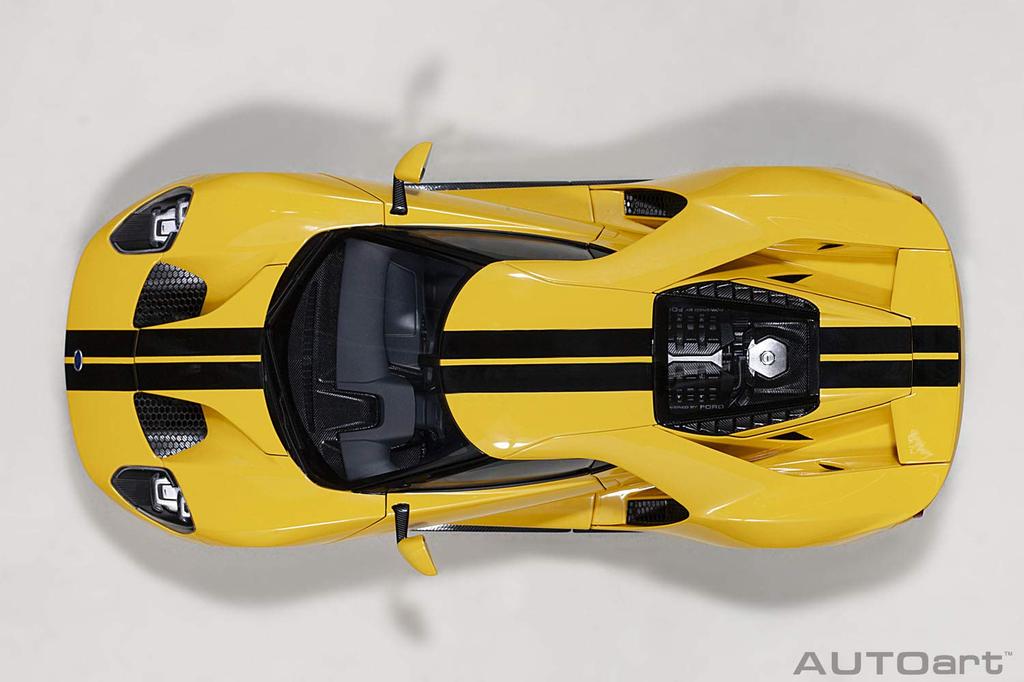 AUTOart Ford GT 2017 Stripe Finished Product 1/18 Yellow/Black