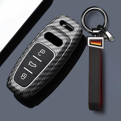 Capa Bolsa Concha ABS Carbono para Chave de Carro Q8 RSQ8 A6 C8 S6 RS6 A7 S7 RS7 A3 8Y A8 D5 4N RS E-tron GT Q4 Q7 4M Acessórios