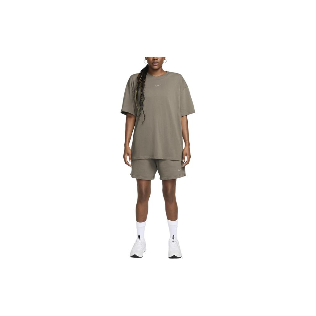 Nike X Nocta Big Body CS Letter Comfort Short Sleeve T-Shirt Unisex Tops Olive-Gray Moon-Fossil FN7663-040