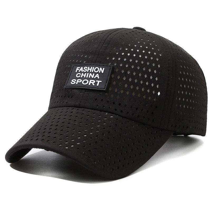 Neue atmungsaktive Mesh-Kappe Rautenlochung schnelltrocknende Baseballkappe Outdoor-Sportkappe Sonnenhut Männer und Frauen