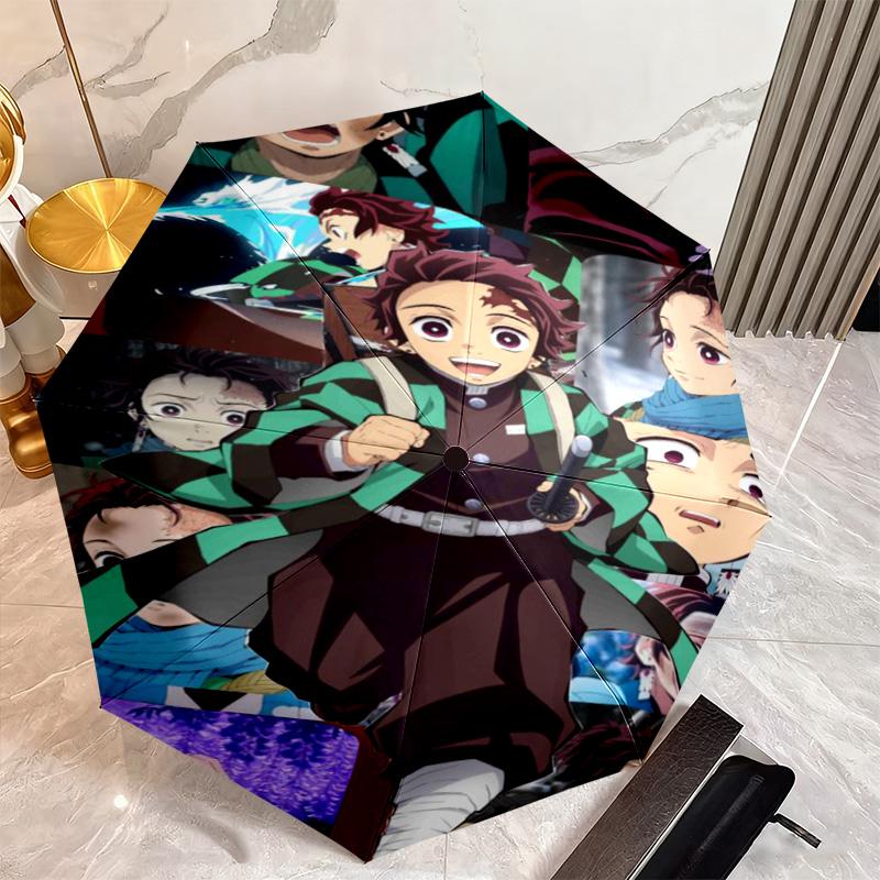 Japanese-style cartoon Demon Slayer Kamado Tanjiro & Kamado Nezuko umbrella including home travel and outdoor activities Multi functional umbrella 14