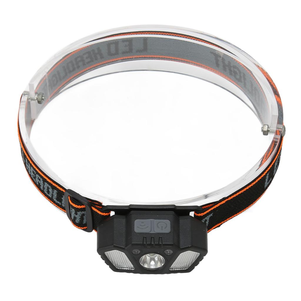 LED Headlamp Rechargeable Bright Lightweight USB Sensor Headlight for Outdoor Camping Running