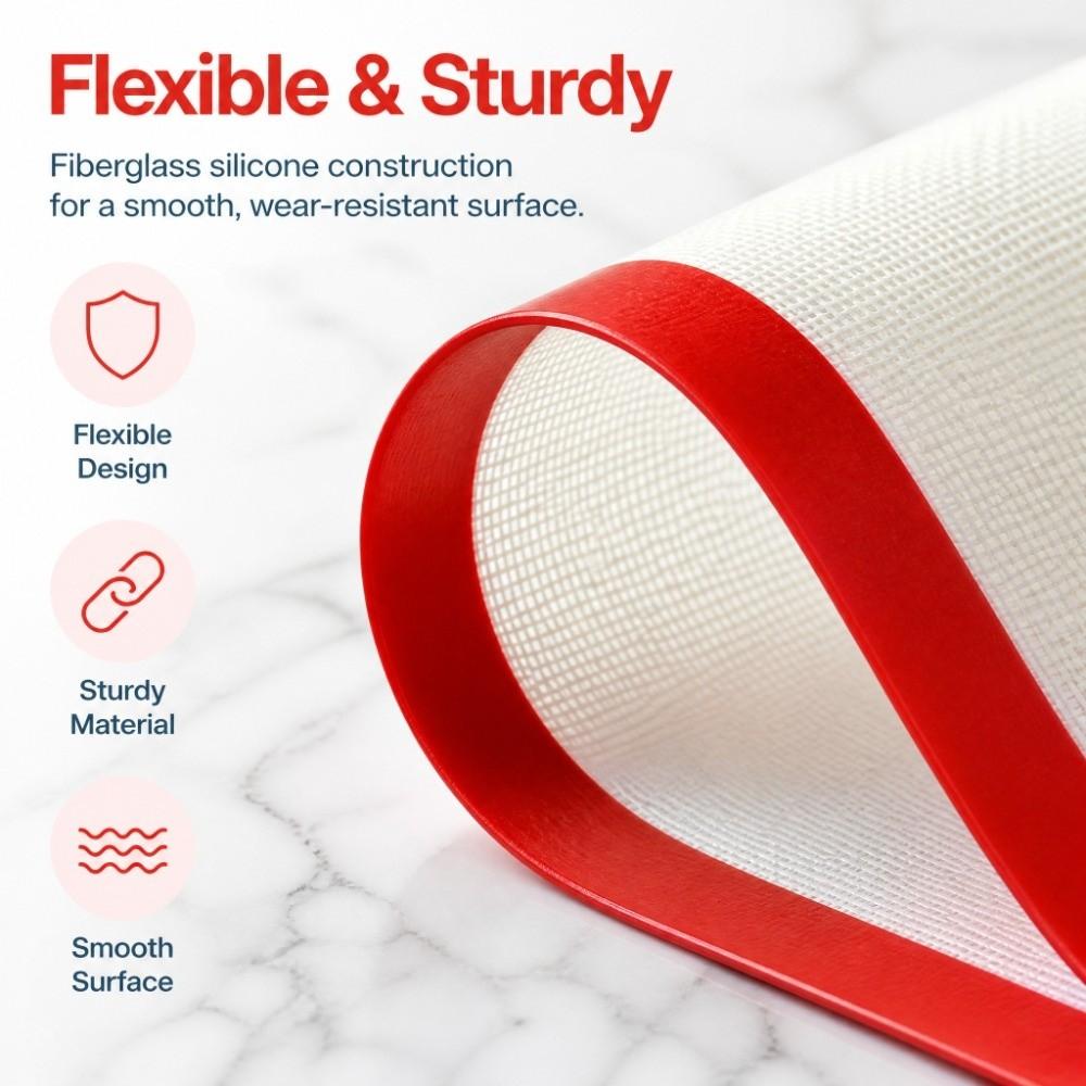 Silicone Fiberglass Dough Kneading Mat Heat Resistant Pastry Rolling Mat Macaron Baking Mat Baking