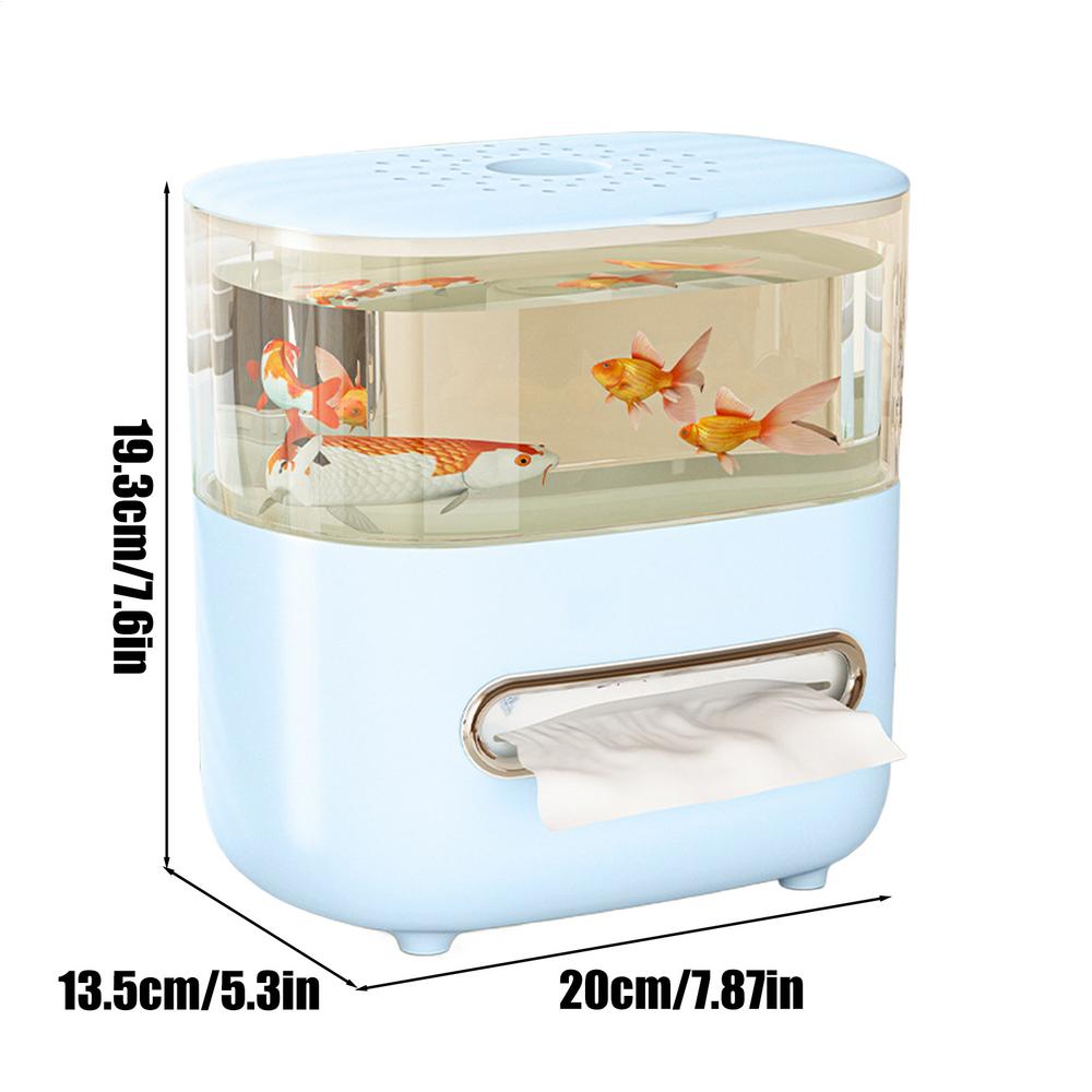 Tissue Cover 2 In 1 Napkin Dispenser Non Slip Tissue Cover Small Fish Tank For Living Room Bedroom Kitchen Office Apartment