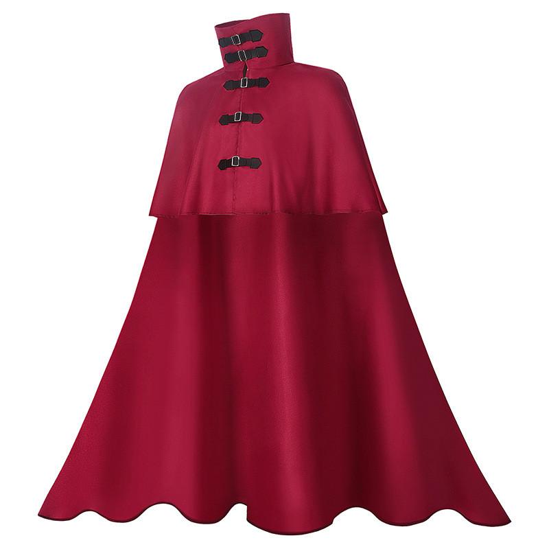 Medieval Hooded Cloak Gothic Long Trench Cape Costume For Halloween Party
